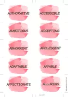 Προεπισκόπηση - Φύλλα εργασίας - Character Traits Vocabulary Work- Letter "A" - Σελίδα 3
