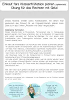 Vorschau - Arbeitsblätter - Einkauf Klassenfrühstück planen ABs - Seite 1
