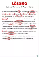 Aperçu - Feuilles d'exercices - Texte de lecture "Ayas Tag im Schwimmbad" Verbes, prépositions, noms - Allemand / Deutsch - Page 2