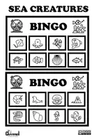 Vista previa - Juegos / Gamificación - Sea Creatures - Black & White Bingo + Interactive Wheel - página 1