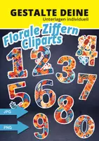 Vorschau - selbst erstellte Cliparts/Grafiken - Blumige Ziffern Cliparts – florale Zahlen zur freien, kommerziellen Nutzung - Deckblatt