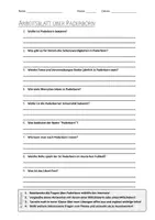 Vorschau - Arbeitsblätter - AB mit Fragen zum Thema "Paderborn" + Lösungsblatt + Mindmap + Infografik - Deckblatt