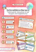 Vorschau - Poster - Schreibkonferenz - Tafelmaterial und Aufgabenkarten - Deckblatt