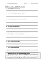 Vorschau - Arbeitsblätter - AB mit Fragen zum Thema "Palästina" + Lösungsblatt + Infografik - Deckblatt