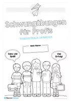 Vorschau - Arbeitsblätter - Schwungübungen: Aufgaben für Profis (12 Arbeitsblätter) - Seite 1