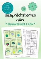 Vorschau - Arbeitsblätter - Glück: Gesprächskarten - Deckblatt