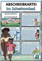 Vista previa - Tarjetas / Manipulativos - Transcripción de textos "Im Schwimmbad" Alemán / Deutsch - página 1