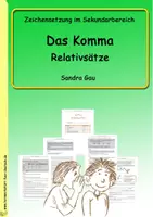 Vorschau - Arbeitsblätter - Das Komma - Relativsätze - Deckblatt