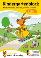 Vorschau - Arbeitsblätter - Kindergartenblock - Kombinieren, rätseln, Fehler finden ab 4 Jahre - Deckblatt