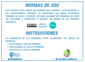 Vista previa - Tarjetas / Manipulativos - PROBLEMATIS - página 2