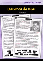 Vorschau - Arbeitsblätter - Leonardo da Vinci Lückentext mit Lösung - Deckblatt