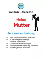 Vorschau - Stundenentwürfe - Personenbeschreibung : Meine Mutter - einfach bis schwer - Deckblatt