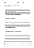 Vorschau - Arbeitsblätter - AB mit Fragen zum Thema "Pappeln" + Lösungsblatt - Deckblatt