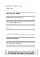 Vorschau - Arbeitsblätter - AB mit Fragen zum Thema "Paprika" + Lösungsblatt - Deckblatt