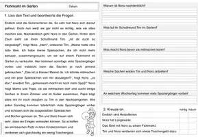 Vorschau - Arbeitsblätter - Lesen | Leseverstehen | Deutsch Klasse 1-4 | Sommer | Sommerferien - Seite 1