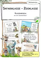 Vorschau - Anderer Materialtyp - Klassenregeln - Safariklasse - Zooklasse - Deckblatt