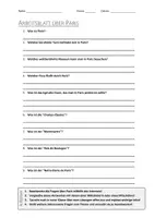 Vorschau - Arbeitsblätter - AB mit Fragen zum Thema "Paris" + Lösungsblatt + Infografik - Deckblatt