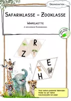 Vorschau - Anderer Materialtyp - Wimpelkette "HERZLICH WILLKOMMEN" - Safariklasse - Zooklasse - Deckblatt