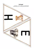 Vorschau - Anderer Materialtyp - Wimpelkette "HERZLICH WILLKOMMEN" - Safariklasse - Zooklasse - Seite 2