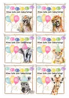 Vorschau - Anderer Materialtyp - Geburtstagskärtchen - Safariklasse - Zooklasse - GRATIS - Seite 2