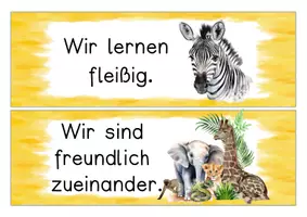 Vorschau - Anderer Materialtyp - Klassenregeln (gelb) - Safariklasse – Zooklasse - Seite 3