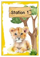 Vorschau - Anderer Materialtyp - Stationenschilder gelb - Safariklasse – Zooklasse - Seite 3