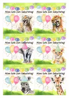 Vorschau - Anderer Materialtyp - Geburtstagskärtchen grün - Safariklasse - Zooklasse – GRATIS - Seite 2