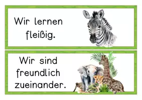 Vorschau - Anderer Materialtyp - Klassenregeln grün - Safariklasse – Zooklasse - Seite 3