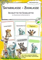 Vorschau - Anderer Materialtyp - Deckblätter in A4 - Safariklasse - Zooklasse - Deckblatt