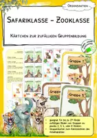 Vorschau - Anderer Materialtyp - Zufallsgruppen - tierische Kärtchen zur Gruppenbildung - Deckblatt