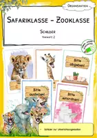 Vorschau - Anderer Materialtyp - Tierische Schilder zur Organisation von Heften und Arbeitsblättern - Deckblatt