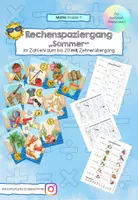 Vorschau - Arbeitsblätter - Rechenspaziergang Sommer - ZR bis 20 mit Zehnerübergang - Deckblatt