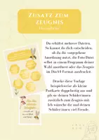 Vorschau - Poster - Zusatz zum Zeugnis/persönliches Zeugnis Honigzettel - Deckblatt