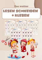 Vorschau - Mal- und Bastelvorlagen - Lesen & Kleben - das Wetter - Deckblatt