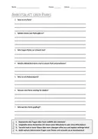 Vorschau - Arbeitsblätter - AB mit Fragen zum Thema "Parks" + Lösungsblatt - Deckblatt