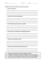 Vorschau - Arbeitsblätter - AB mit Fragen zum Thema "Louis Pasteur" + Lösungsblatt + Infografik - Deckblatt