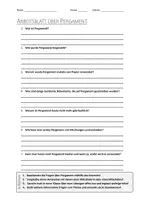 Vorschau - Arbeitsblätter - AB mit Fragen zum Thema "Pergament" + Lösungsblatt + Infografik - Deckblatt