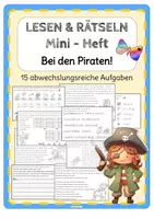 Vorschau - Arbeitsblätter - Leseheft Piraten Rätselheft - Deckblatt