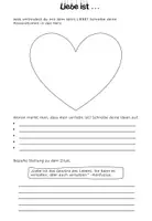 Vorschau - Arbeitsblätter - Liebe ist - Liebe, Freundschaft und Sexualität - Seite 1