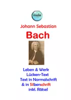 Vorschau - Arbeitsblätter - Johann Sebastian Bach -Leben & Werk (Text, Lückentext, Rätsel) - Deckblatt