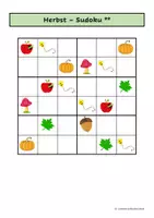 Vorschau - Arbeitsblätter - Herbst Sudoku (3-fach differenziert) - Seite 2