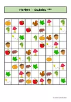 Vorschau - Arbeitsblätter - Herbst Sudoku (3-fach differenziert) - Seite 3