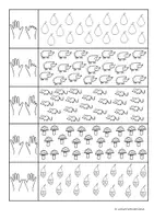 Vorschau - Arbeitsblätter - Herbstbilder - Bündeln (Finger-, Würfelbilder & Zahlen) - Seite 1
