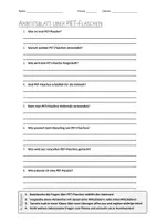 Vorschau - Arbeitsblätter - Lernplakat + AB mit Fragen zum Thema "PET-Flaschen" + Lösungsblatt + Mindmap + Infografik - Seite 1