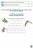 Vorschau - Arbeitsblätter - Lesespaziergang L2 "Was machen die Leute im Schwimmbad?" Anfänger - DaZ / DaF / Deutsch - Seite 2