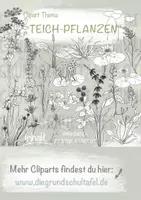 Vorschau - Stationenlernen - Cliparts Teich Teichpflanzen FARBLOS Clipart Set - Deckblatt