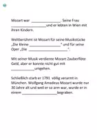 Vorschau - Arbeitsblätter - Wolfgang Amadeus Mozart - sein Leben (Text & Lücken-Text) - Seite 3