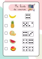 Aperçu - Apprentissages en autonomie - Ma liste de course - numération GS - Page de couverture