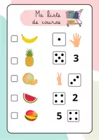 Aperçu - Apprentissages en autonomie - Ma liste de course - numération GS - Page 2