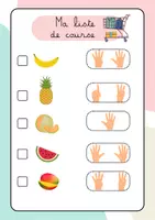 Aperçu - Apprentissages en autonomie - Ma liste de course - numération GS - Page 3